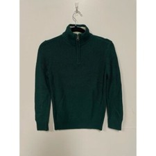NWT The Children's Place Boys 1/4 Zip Sweater Green Size L 7/8