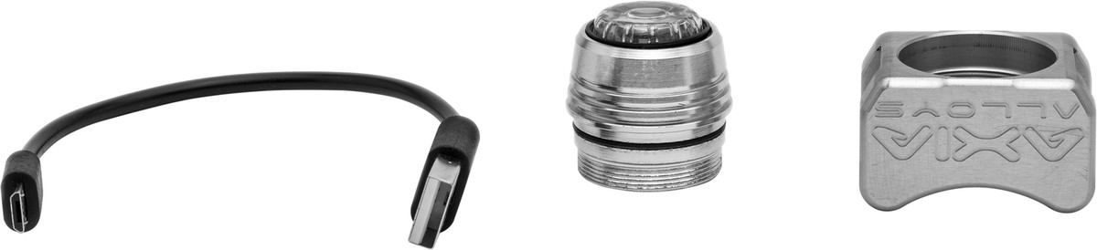 AXIA LED Rechargeable Dome Light Silver USB No Wiring Clamp Mount 