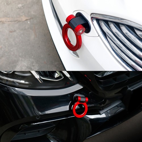 Anillo de gancho ficticio estilo deportivo estilo deportivo de pista roja para Mercedes Clase C decoración - Imagen 9 de 12