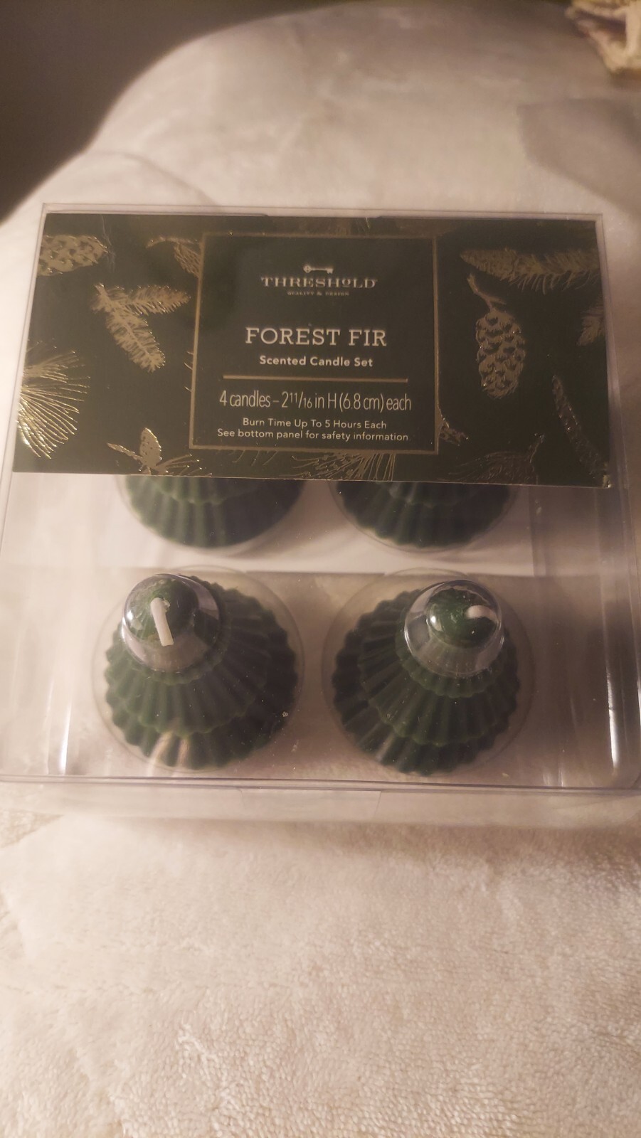 4-Pack Scented Pine & Fir Fraser Votive Candles – 5-Hour Burn Time-image