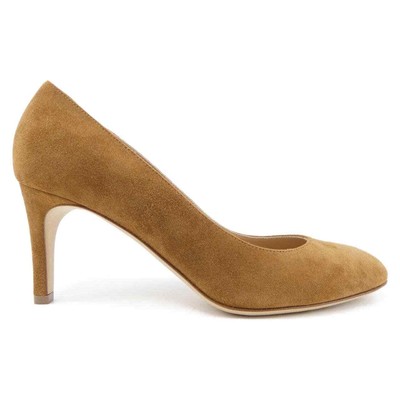 Sergio Rossi Women's Round Toe Suede Pumps in Brown Size