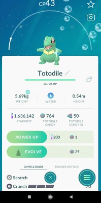 Pokemon Go Shiny Totodile Ebay