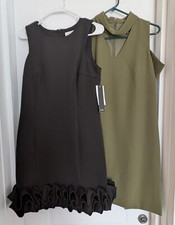 Lot of 2 NWT  Cocktail Dresses  ~ Tahari ~ 6 ~ Olive/ Nicole Miller ~ 6~ Black
