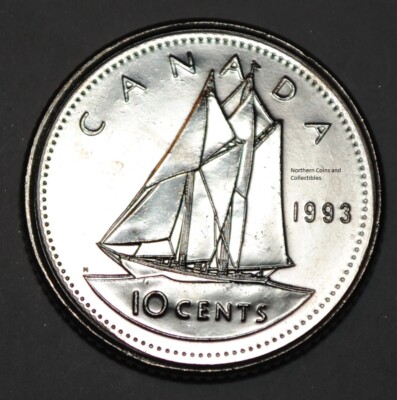 Canada 1993 BU Nice UNC 10 cent Canadian Dime from mint roll | eBay