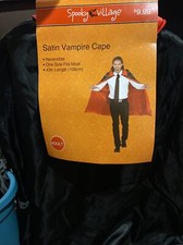satin vampire cape Halloween Adult Dress Up Reversible