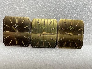 Authentic USSR LUCH movements 2209 caliber Gold Plated watch mechanisms FOR PARTS 3 pcs.