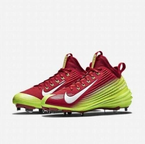 NIKE LUNARVAPOR TROUT BASEBALL CLEATS MENS 13.5 RED AND VOLT
