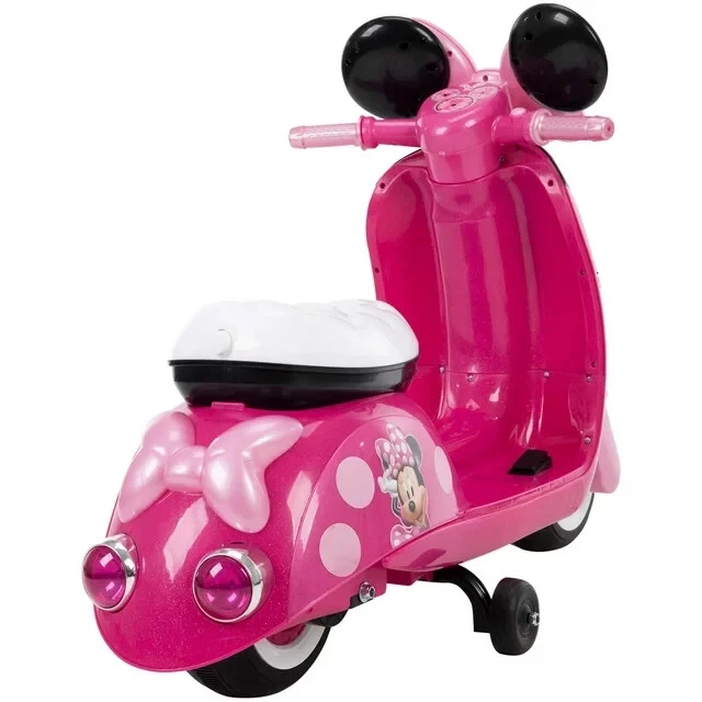 Disney Minnie Mouse Scooter Eléctrico a Batería, Edades 3-7, Rosa Foto 4 de 4
