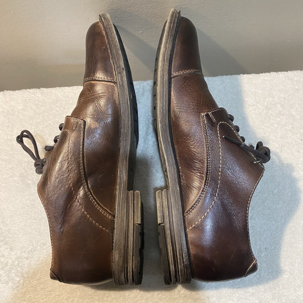 Bed Stu Mens Size 11 Repeal Distressed Leather Cap Toe Lace Derby Oxford Shoes BED|STU Repeal Classic Cap Toe Leather Lace | Mercari main image 2