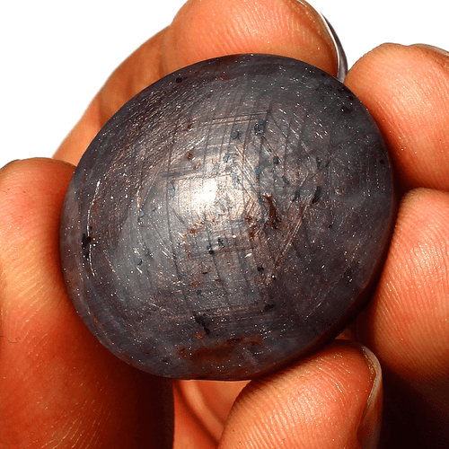 92 Cts Natural Star Ruby Top Quality 27.8mmx25.1mm Oval Cabochon Loose Gemstone - Picture 9 of 13