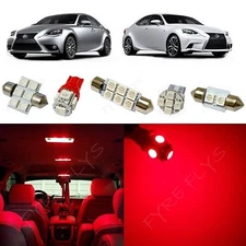 13 Piece Red LED lights interior package conversion kit Lexus IS 2014 Up #LI2R