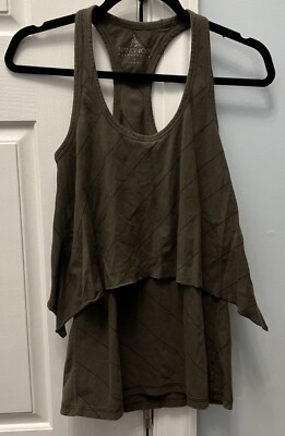 Nancy Rose Performance Tank Top Stretch Racer Back Olive Green Size 4