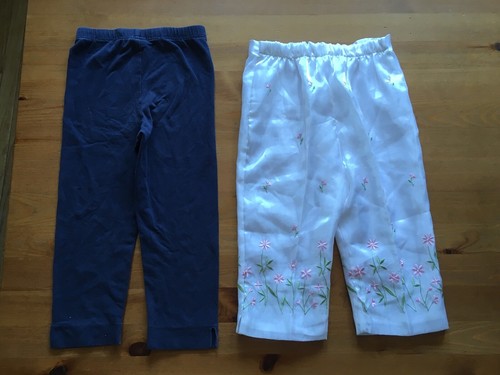 Girls Pants Lot Size 6 Set of 7 Mixed Brand Gray Blue Black Red Capris Lands End - Picture 11 of 12