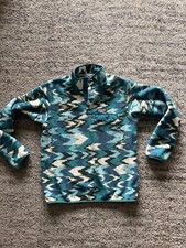 Patagonia Lightweight Synchilla Snap-T Fleece Pullover Women Large Jacket Blue