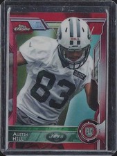 AUSTIN HILL 2015 TOPPS CHROME JETS RED ROOKIE REFRACTOR RC #D 8/25