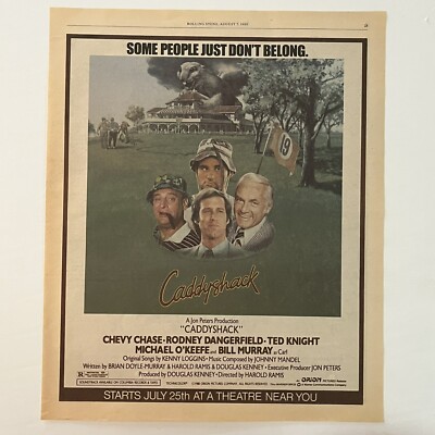 Caddyshack Movie 1980 Original Poster Type Advertisement 11"x13" | eBay