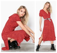 FREE PEOPLE * LOOKING  FOR  LOVE * BOHO  V - NECK  MIDI  DRESS   Sz 4  NWT $ 168