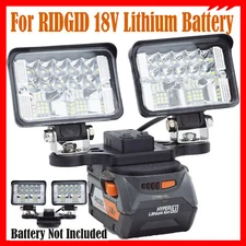5600LM LED Work Light For RIDGID 18V AEG Lithium Battery with USB Fast Charging