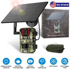Dual Power Supplies Solar Trail Camera Game Camera with APP Control Trail Cam