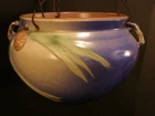 Rare~ Roseville Pottery Blue Pinecone Hanging Planter Pot ~ORIGINAL~ Vase Basket