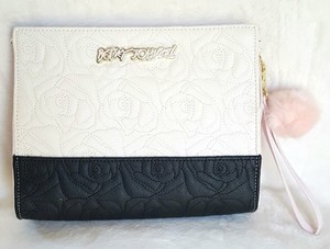 Betsey-Johnson-COSMETIC-MAKE-UP-BAG-CREAM-BLACK