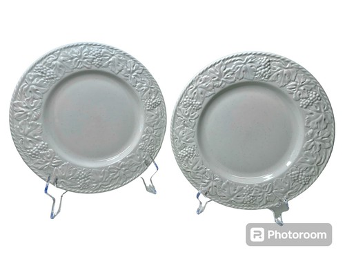 Wedgwood English Terrace Stone 1999 Grape & Leaves Stoneware 2 Dinner Plates Set - Picture 13 of 14
