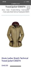 Ladies Musto Stretch Technical Tweed Jacket CS0274