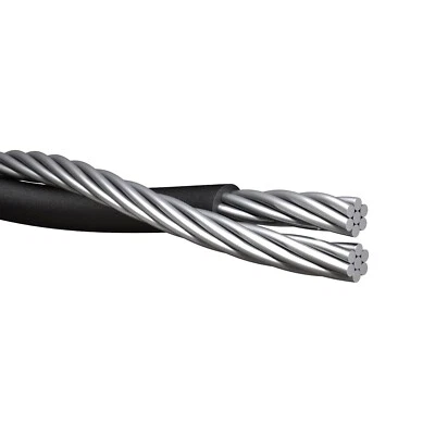 PER FOOT Shepherd 6-6 Aluminum Duplex Overhead Service Drop Cable Black 600V - Image 1 of 3