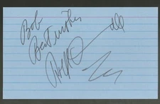 ROBERT DUVALL "TOM HAGAN" THE GODFATHER SIGNED / PERSONALIZED BLUE INDEX CARD