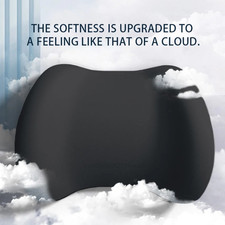 1pc Black Ergonomic Memory Foam Lumbar Support Pillow for Bed Sleep - NEW