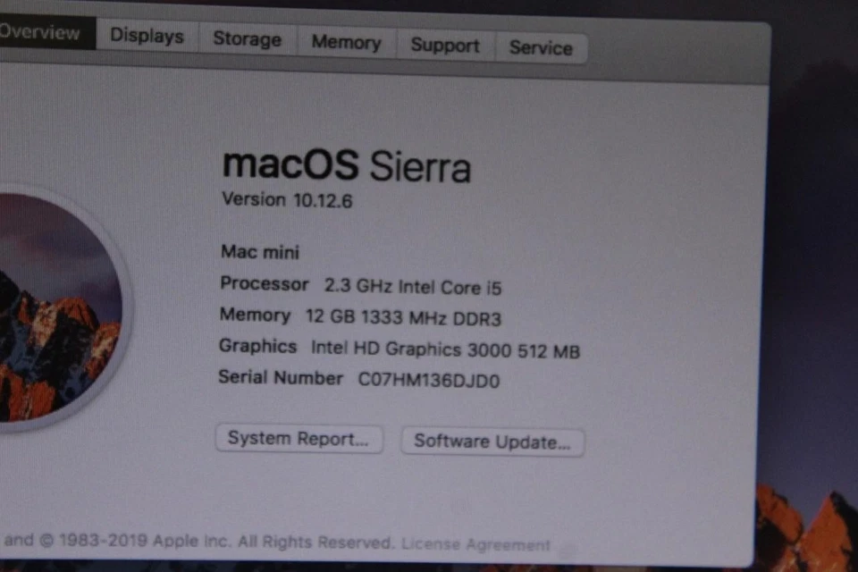 Apple Mac Mini A1347 MC815LL/a i5-2415M 2.3GHZ 12GB RAM 1TB HD OS X 10.12 Sierra - Image 3 of 4