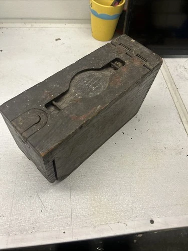 VINTAGE ANTIQUE WW1 ERA US MILITARY M1917 Machine Gun WOOD AMMO BOX