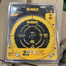 NEW DEWALT DWA11080 Precision Trim Ultra Fine Finish Carbide Saw Blade 10" 80T