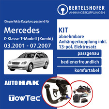F&uuml;r MERCEDES C-Klasse T-Modell (Kombi) Typ S203 01- AHK abn. +13pol spez E-Satz