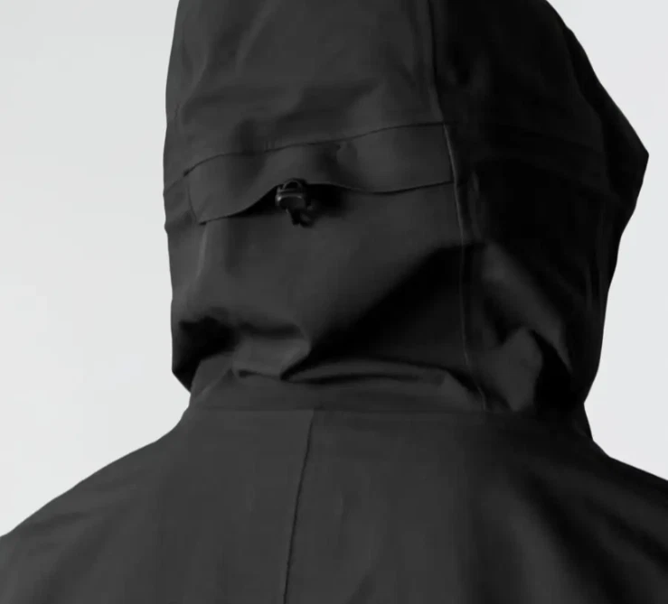 ISAORA Asym Shell Windbreaker Hooded Men's Jacket Sz M - Black Nylon - Image 3 of 4