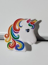 Magical Rainbow and Unicorn plastic open Rings Size 8