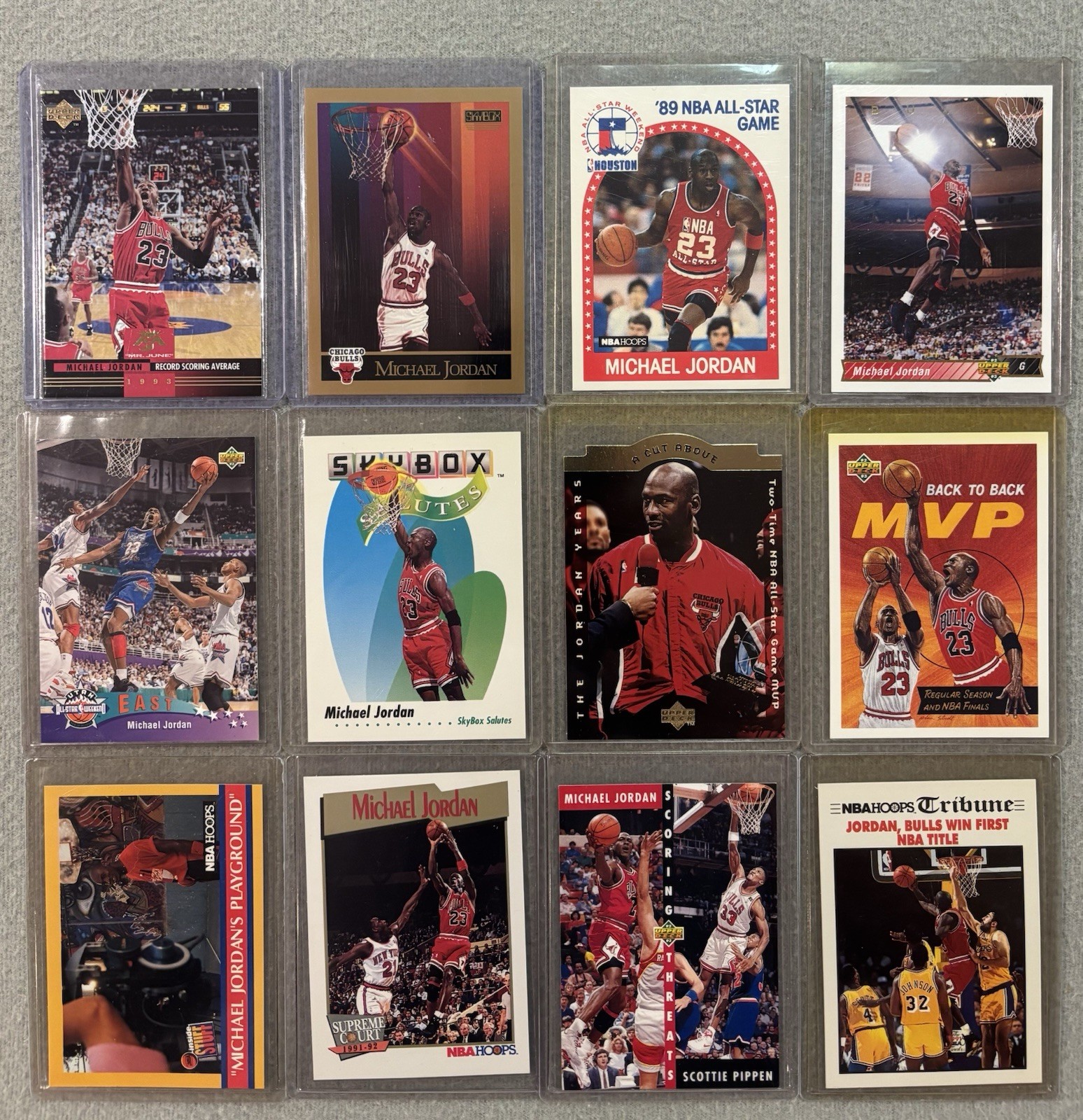 MICHAEL JORDAN 12 CARD LOT Chicago Bulls All NM-MINT Condition 🐐