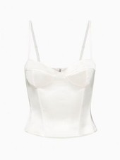 Aritzia Wilfred Oklahoma Sweetheart Birch White Bridal Bustier Corset Size Mediu