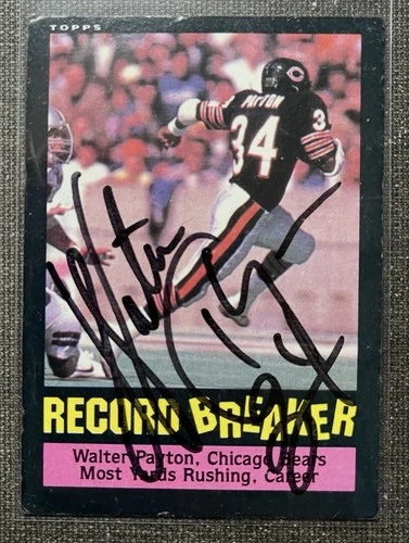 Walter Payton 1985 Topps #6 Autographed Signed In Person at William & Mary Camp