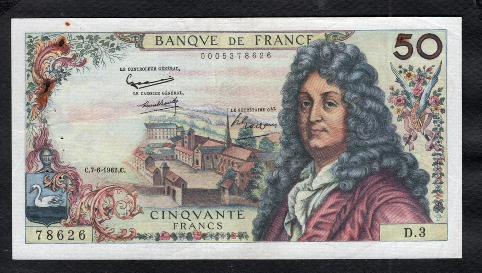 50 Francs Racine 7.6.1962 Etat TTB - Photo 1/2