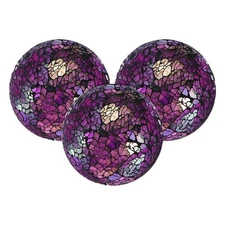 3-Pack Decorative Ball for Bowls, 2.4 Inch Mosaic Glass Balls Decorative Glas...