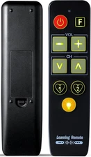 Big Button Universal TV Remote (Black) Simple Easy to Use, Great for Seniors