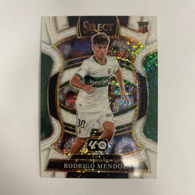 2025-26 Panini Select La Liga Rodrigo Mendoza #90 RC White Sparkle ELCHE CF