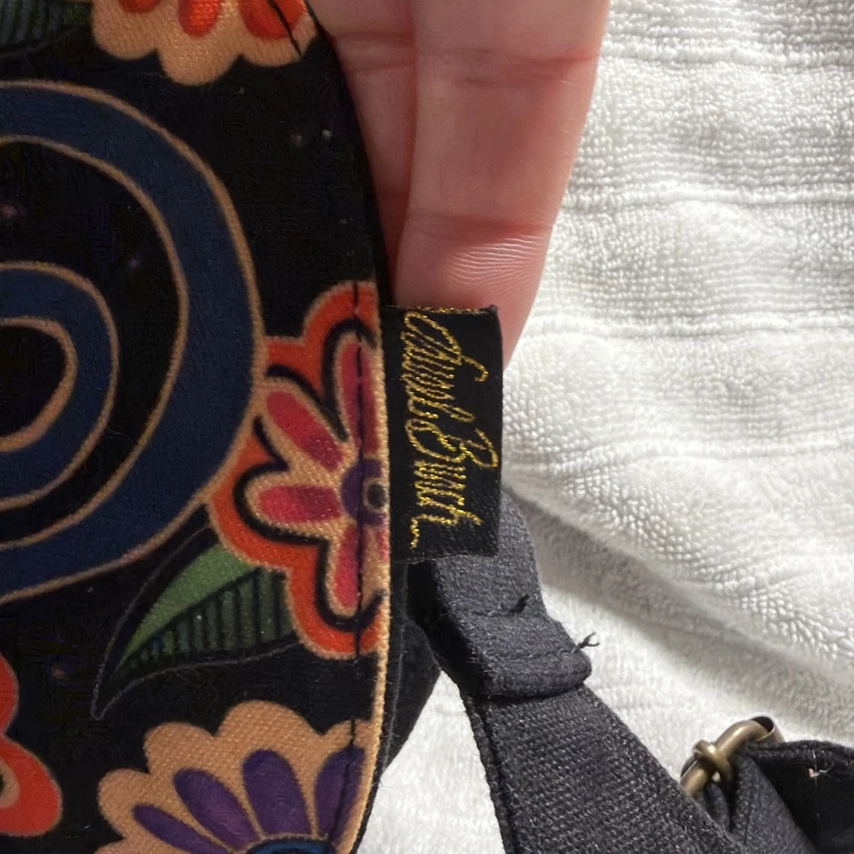 LAUREL BURCH Cutout Feline Friend Cat Shoulder Crossbody Bag Purse Blossoming - Image 2 of 4