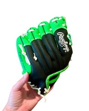 Rawlings Players Series 9  Youth Baseball Softball Glove PL90LG Black Green