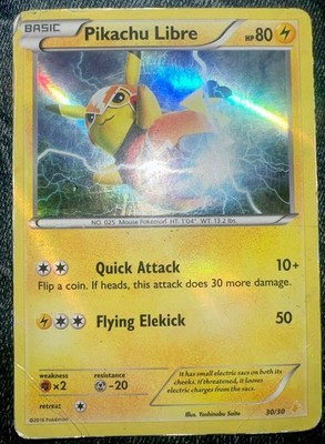 Pikachu Libre (30 - Holo) 30/30 XY Trainer Kit: Pikachu Libre & Suicune Holo