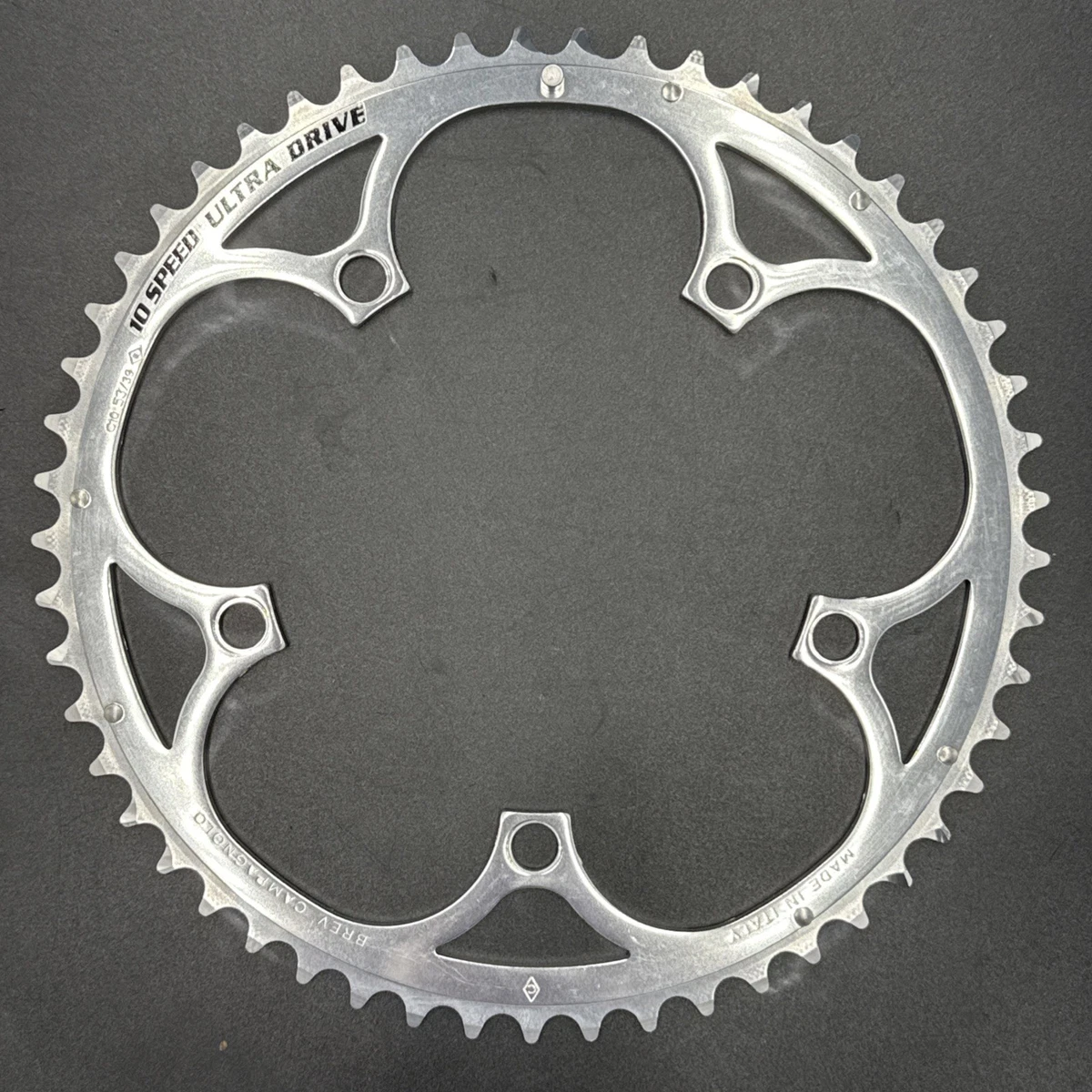 Plateau 52 Dents Campagnolo Brev, Argenté, Bon état D'occasion, Voir Photos
