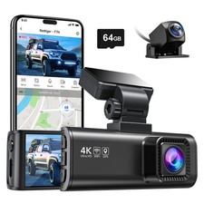 REDTIGER F7N 64G Dash Cam Front and Rear Dash Cam 4K With 64GB Card