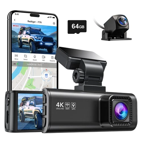 REDTIGER F7N 64G Dash Cam Front and Rear Dash Cam 4K With 64GB Card deal from eBay
