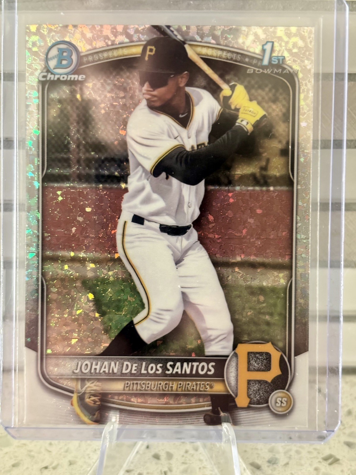 2025 Bowman Chrome 1st Johan De Los Santos #BCP-163 Mini-Diamond Refractor
